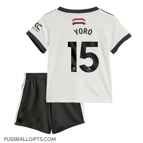 Manchester United Leny Yoro #15 Fußballbekleidung 3rd trikot Kinder 2024-25 Kurzarm (+ kurze hosen)